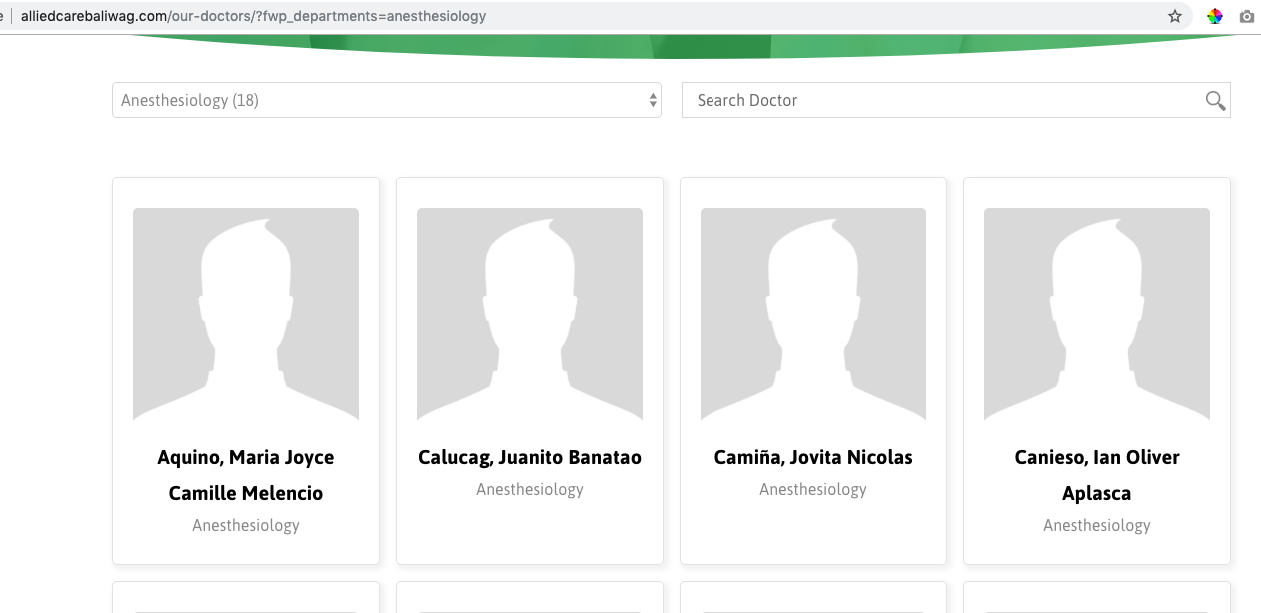 Allied Care Baliwag Website screenshot 2