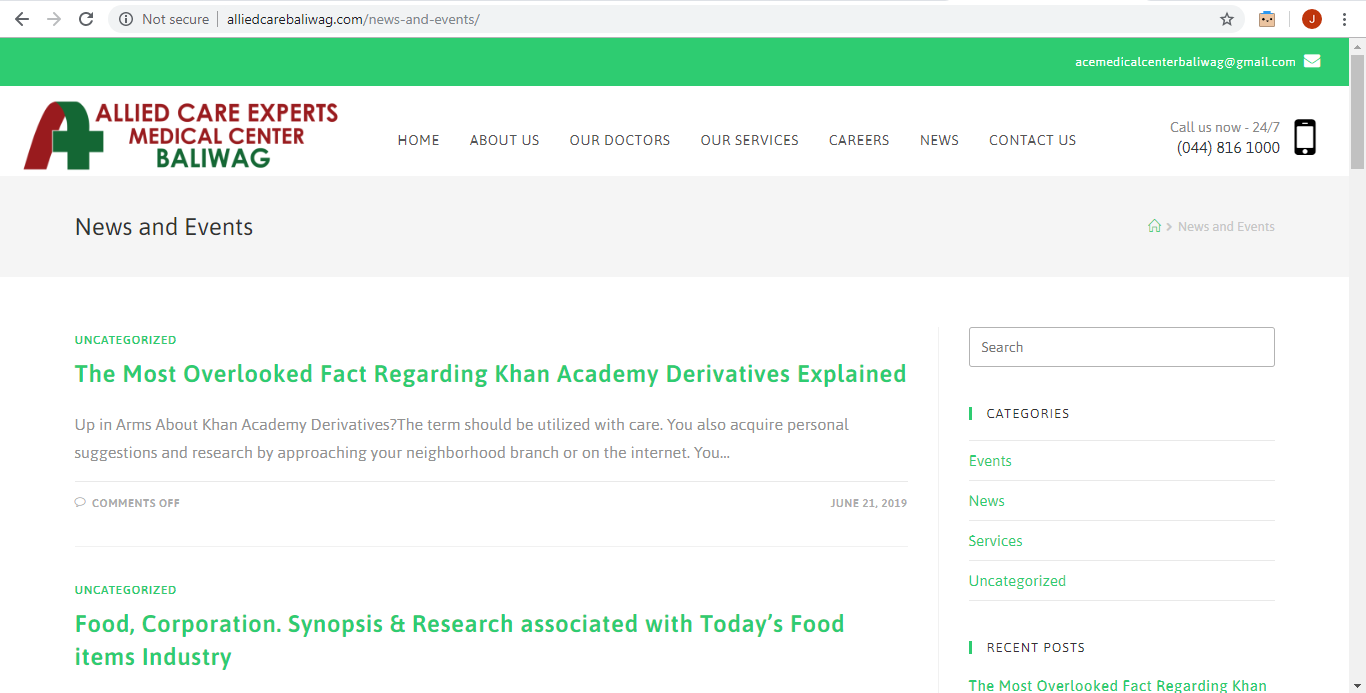 Allied Care Baliwag Website screenshot 3