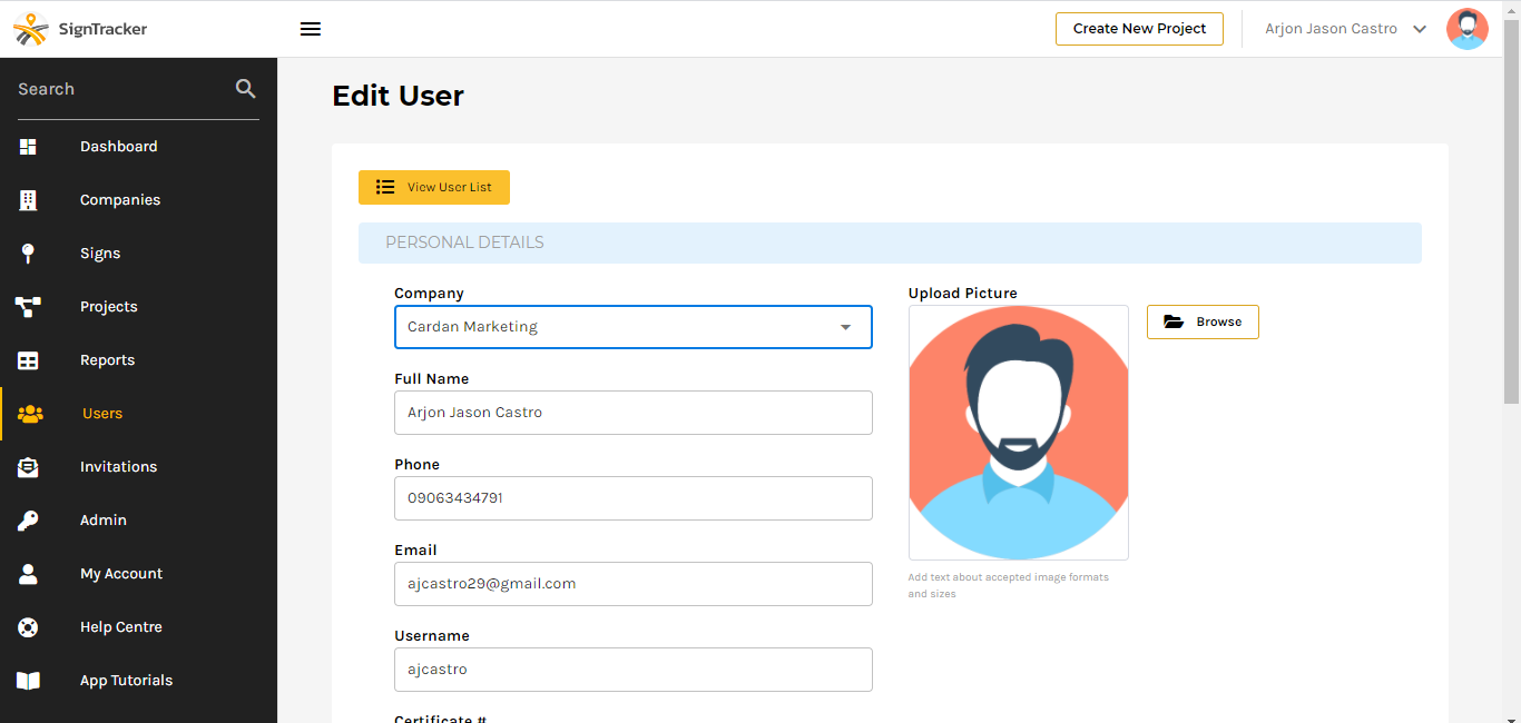 The SignTracker screenshot 6